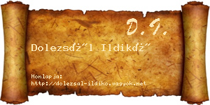 Dolezsál Ildikó névjegykártya